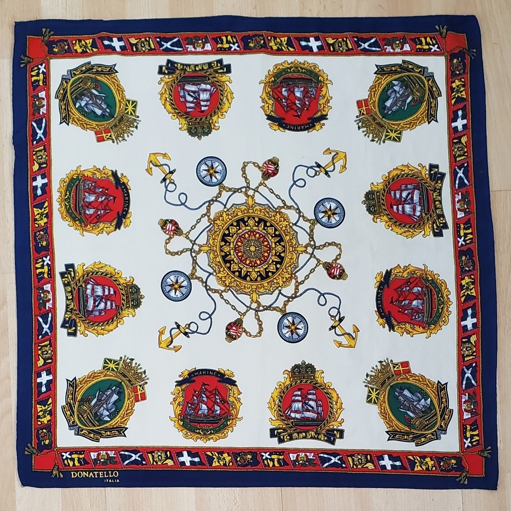 Vintage Donatello Italia silk scarf